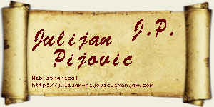 Julijan Pijović vizit kartica